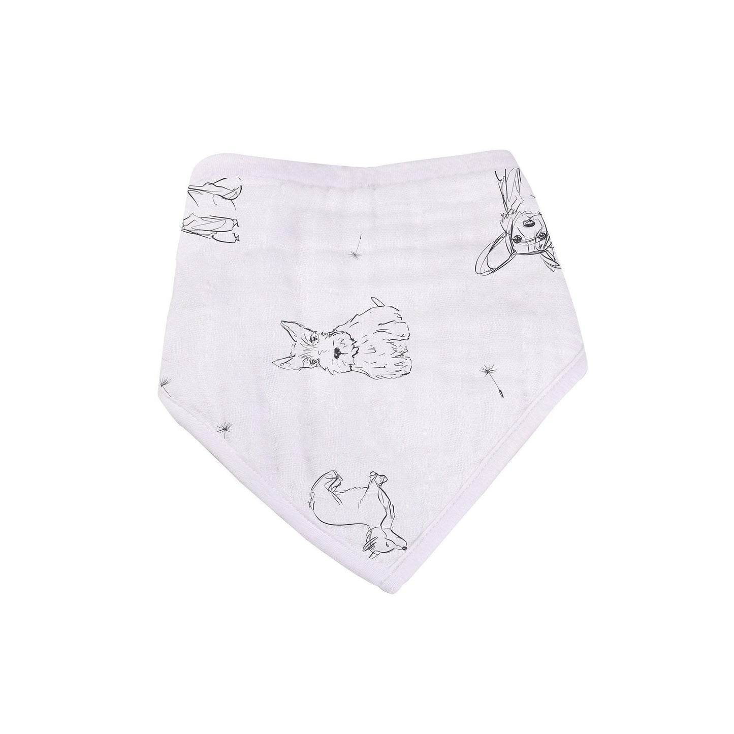 Dandelions Bamboo Bandana Bibs – 4-Pack, Absorbent & Eco-Friendly - Purekind Living